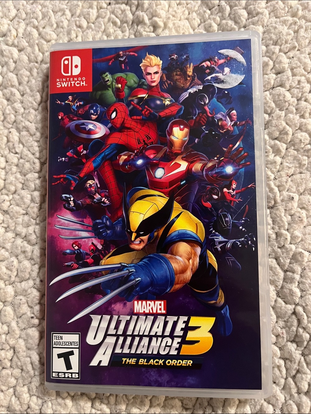 Nintendo Marvel Ultimate Alliance 3 – Vibrant Blue & Yellow Cover Art